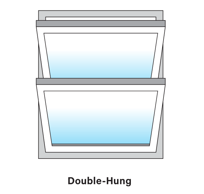 Double-hung egress windows bring traditional look to rooms. 