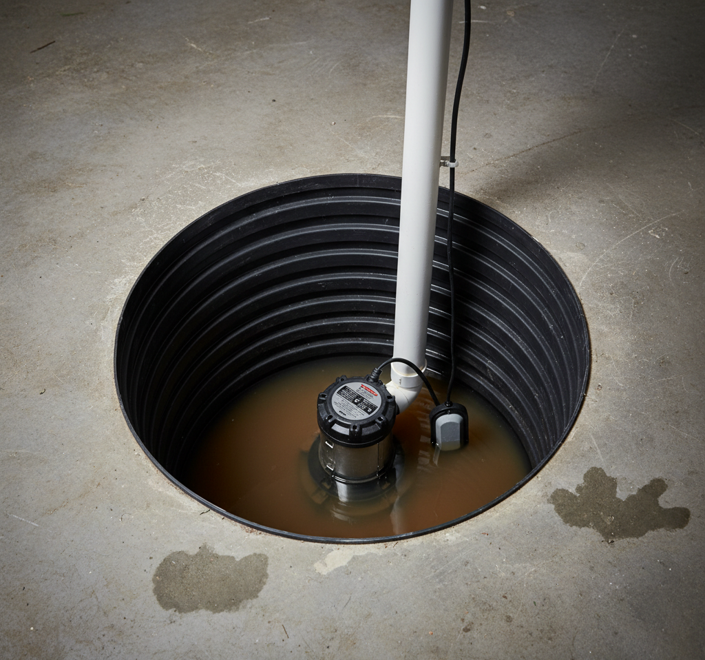 Sumbersible sump pumps are installed under water in the pit, and they are best for homes that are prone to flooding. 